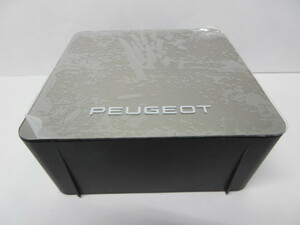 ★超レア★PEUGEOT　プジョー★ロゴ入り ミラークロック スクエア★温度計 LED クロック ★黒色 ブラック★ 新品★定型外送料350円★