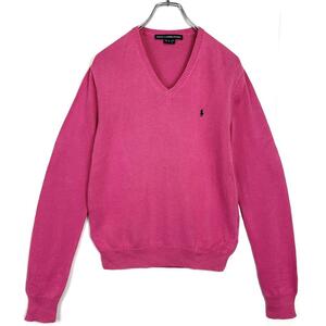 Ralph Lauren sports ラルフローレン Vネック ニット ピンク