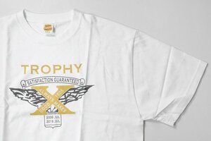 TROPHY CLOTHING ◆ロゴプリント Tシャツ 半袖 カットソー XLサイズ 白 トロフィークロージング A78◆G041
