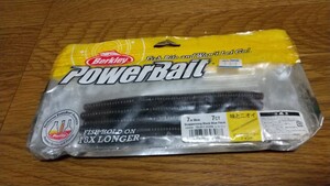 BerkIey☆PowerBait☆バークレー☆パワーベイト☆ビッグクローラー7インチ☆スカッパノンブラックブルーフレーク☆4本入り☆送料180円