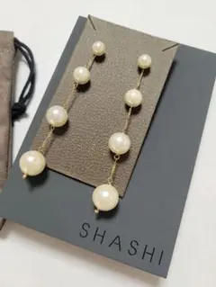 新品未使用☆SHASHI パール ロングピアス