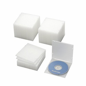 エレコム　Blu-ray/DVD/CDケース(スリム/PP/1枚収納) 50枚入 クリア CCD-JPCS50CR /l