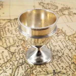 1857年 ヴィクトリアン 英国 アンティーク スターリングシルバー エッグカップ ホールマーク 玉子カップ Egg Cup