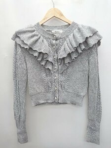 ◇ MOUSSY マウジー パールボタン 長袖 ニット カーディガン サイズF グレー レディース P