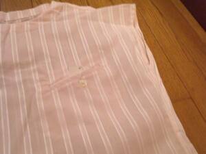 新品 日本製 ノースリーブ MADE IN JAPAN STRIPE PINK COTTON