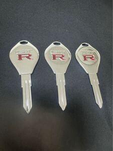 3本セット　KEY00-00185 スカイライン GT-R ブランクキー ニスモ R32 R33 BNR32 BCNR33 GTR RB26 NISMO スペアキー　ニスモ 鍵