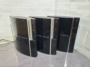 【ジャンク品】管1G205 SONY PlayStation3 PS3 本体　CECHL00/CECHH00/CECHA00　3台セット　通電OK 封印シール有り　動作未確認