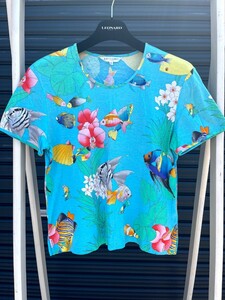 【No.291】LEONARD レオナール Tシャツ 女性用 半袖 花 金魚 ファッション
