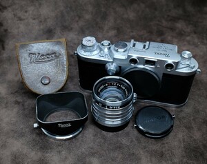 【美品セット】Nikkor 5cm f2 黒帯 & Nicca Type5 5型 バルナック Lマウント L39 ニコン ニッカ 日本光学 ライカ leica Leotax NIKKOR-H