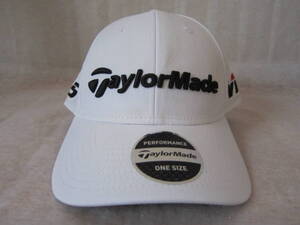 TaylorMade（テーラーメイド）　　ゴルフキャップ　　　白/黒　　フリーサイズ　内回り約58～61㎝　　ok2410D