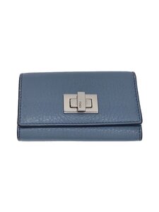 FENDI◆キーケース/レザー/IDG/無地/レディース