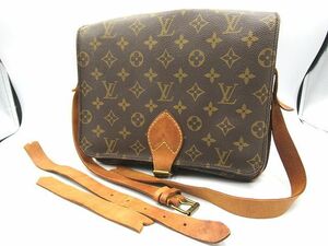 ☆LOUIS VUITTON ルイヴィトン モノグラム カルトシエールGM M51252 ブラウン ショルダーバッグ クロスボディ 中古 難有 レディース☆