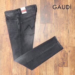 GAUDI/34インチ/テーパード デニムパンツ ストレッチ伸縮 ウォッシュ加工 アメカジ サーフ 新品/グレー/ja371/