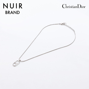 クリスチャンディオール Christian Dior ネックレス ロゴ シルバー