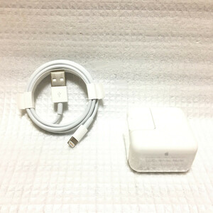 ■ 送料無料 未使用 Apple 純正 10W USB 電源アダプタ + Lightningケーブル A1357 iPhone iPad MacBook iMac iPod AC 充電 付属