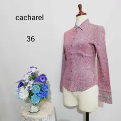 キャシャレル　cacharel 極上美品　長袖ブラウス　花柄系　Мサイズ