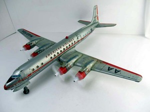 迫力　ヨネザワ 1950年代製　迫力Douglas DC-7 AMERICAN AIRLINES 完動品　翼幅約59cm