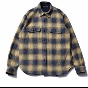 【秋冬フル活用厚手生地】MINEDENIM Ombre Check Flannel CPO SH 新品未使用　Ｓサイズ　即完売商品　送料込み