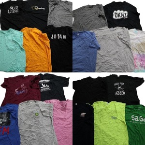 古着卸 まとめ売り カラーmix プリント 半袖Tシャツ 21枚セット (メンズ 3XL /4XL ) 英字ロゴ 無地 ナイキ MT0078 1円スタート