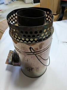 手作りハンドメイド ロケットストーブ 焚き火台キャンプアウトドア河原野宿野天デイ熱効率抜群オリジナル高36φ18幅最長27cmバーベキュー銅