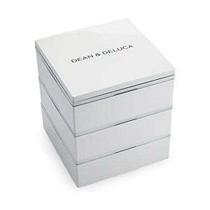 DEAN&DELUCA 三段重 小 新品 ホワイト 13.5cm角 お弁当 ランチボックス ピクニック 未使用品 アウトドア 小