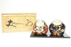 昭和ビンテージ 伝統郷土人形特選品 大内人形 人形：直径 7.5cm 高さ7cm 山口県で作られた伝統的工芸品「大内塗」の人形です。 HTF502