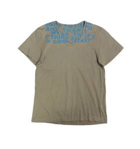 MAISON MARGIELA メゾンマルジェラ エイズT 半袖Tシャツ カットソー カーキ系 S コットン 送料250円　(ma)