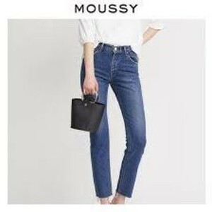 マウジー moussy カットオフストレート スキニーデニムパンツ/25