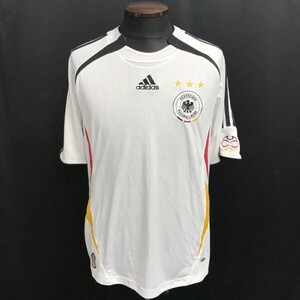 希少品★adidas★2006/サッカー/ドイツ代表/レプリカユニフォーム/半袖Tシャツ【170cm/白×黒】Germany National Team/Tops/Shirts◇cBH816