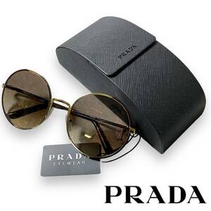 【F】新品 イタリア製 プラダ PRADA サングラス SPR59X メタルフレーム UVカット メガネ アイウェア ラグジュアリー◆R604