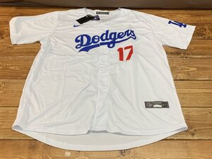 【H5-1262】1円 未使用 タグ付き 大谷翔平 ドジャース レプリカ ユニフォーム MLB公式 ナイキ 白 3XLサイズ ＃17番 同梱可【千円市場】