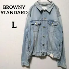 BROWNY STANDARD Gジャン デニムジャケット  L  ライトブルー