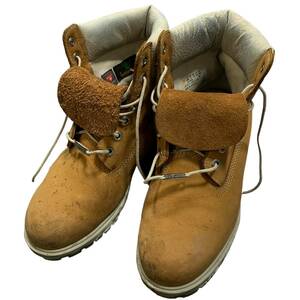 ◆中古品◆Timberland ティンバーランド 26.5cm メンズ クリアソール キャメルブラウン系 革 スウェード レザー Q59187NC