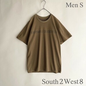 South2 West8 日本製 サウスツーウエストエイト S/S CREW NECK TEE Tシャツ プリントTシャツ ポリエステル コットン オリーブ size S sk