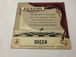 LXT - 2723　DECCA　BRAHMS PIANO CONCERTO No,2 　WILHELM　BACKHAUS（PIANO） ウィーンフィル ・ ハーモニー ｆｆｒｒ