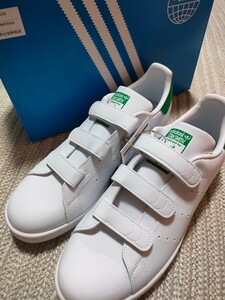 新品 未使用 adidas STAN SMITH ベルクロ 27.5cm US9.5 アディダス オリジナルス スタンスミス ホワイト グリーン 白 緑 スニーカー 復刻