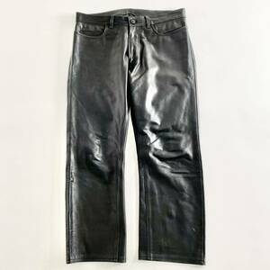 ◯53i12 QUAI DE VALMY ケドゥヴァルミ クロコ切替レザーパンツ サイズ42 ブラック メンズ 革パン ボトムス leather pants フランス製