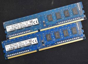8GB (4GB 2枚組) PC3L-12800 PC3L-12800U DDR3L-1600 240pin non-ECC Unbuffered DIMM 1Rx8 SK-Hynix 1.35V 1.5V (管:SA5413 x6s