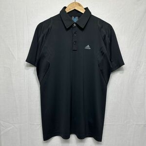 adidas golf アディダス ゴルフ テーラーメイド ショート スリーブ 半袖 ポロ シャツ ウェア L メンズ 黒 ブラック COOL MAX b19353