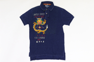 新品 アウトレット k168 Sサイズ メンズ 刺繍 スカジャン 龍 polo ralph lauren ポロ ラルフ ローレン チャコールグレー