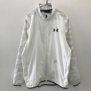 RN79 UNDER ARMOUR 長袖ジップナイロンジャケット ホワイト メンズ M