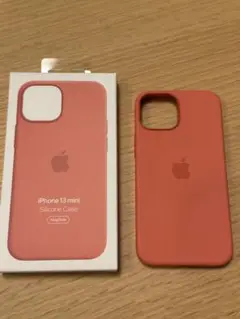 iPhone13mini純正ケース　ピンクポメロ