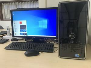 フルセット Windows10 office2019認証 inspiron580 SSD64GB＋HDD１TB DELL製22インチワイドモニター