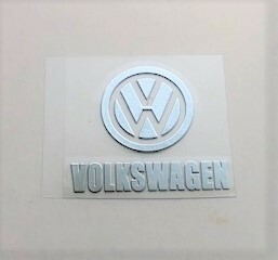 新着限定品　簡単に貼り付けできる　W　VOLKSWAGEN 　アルミ　ステッカー　３ｃ