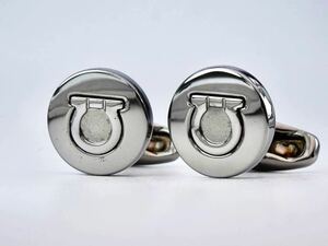 フェラガモ　ガンメタ　ガンチーニ　サークル　cufflinks カフス　カフリンクス　Salvatore Ferragamo