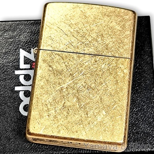 ZIPPO タンブルブラス 金タンク ジッポー ライター シンプル ゴールド