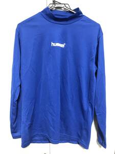 hummel ヒュンメル プラクティスシャツ 長袖 Lサイズ 青（used）～～サッカー、フットサル、スポーツ、部活、合宿、ジム～