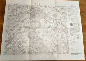 昭和52年国土地理院本庄地図　高崎線八高線等鉄道路線一部・沖電気工場・日産化学工場・岡部町新神戸電機工場・宥勝寺・早大本庄校舎等埼玉