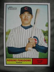 10ToppsHeritage#141 Kosuke Fukudome(福留孝介)