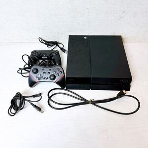 251＊中古 SONY ソニー PlayStation4 ゲーム機 CUH-1100A ブラック コントローラー付き 通電確認済み＊